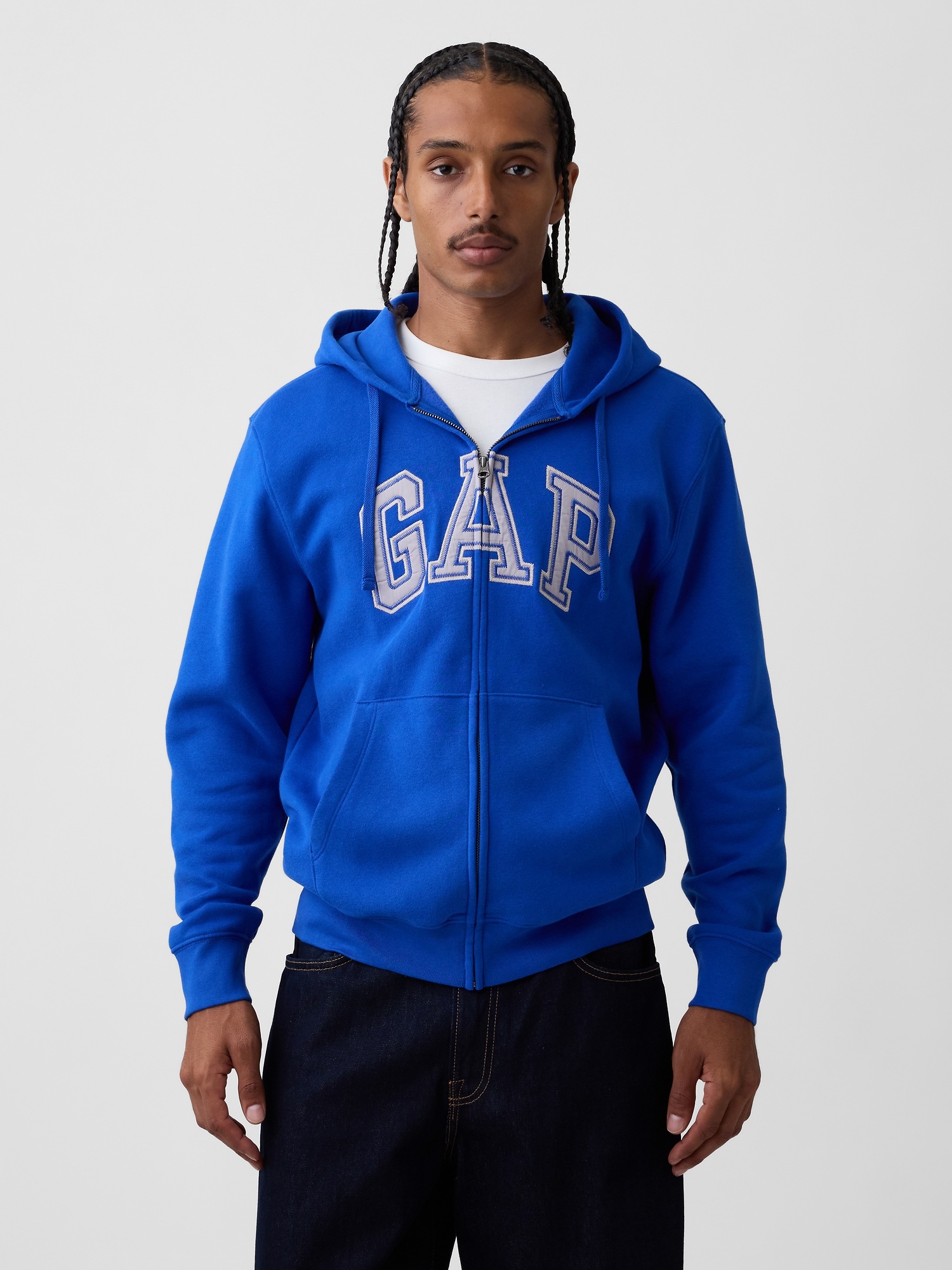 Мужские худи Gap Adult VintageSoft Arch Logo Zip