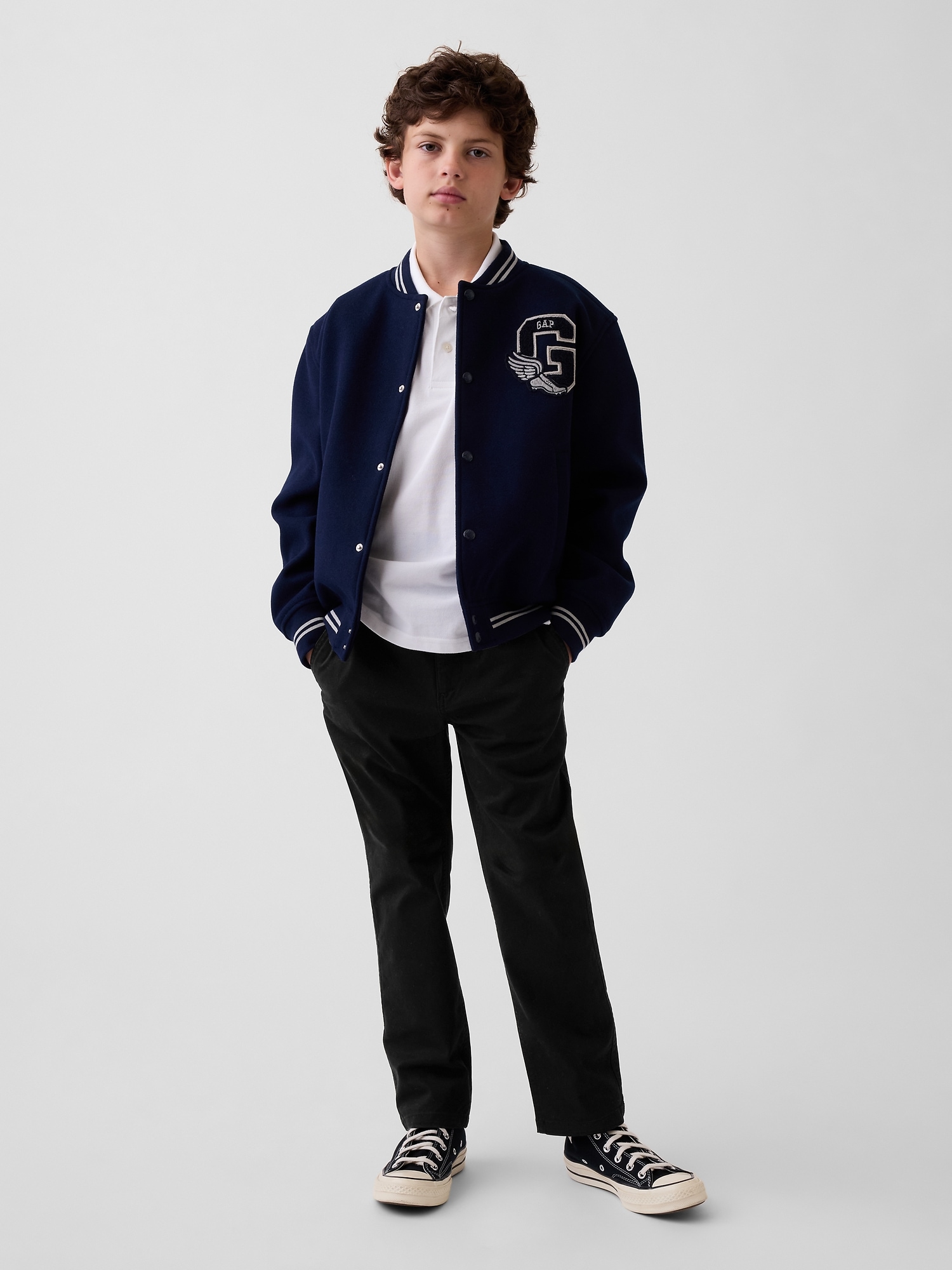 Kids Modern Uniform Slim Khakis