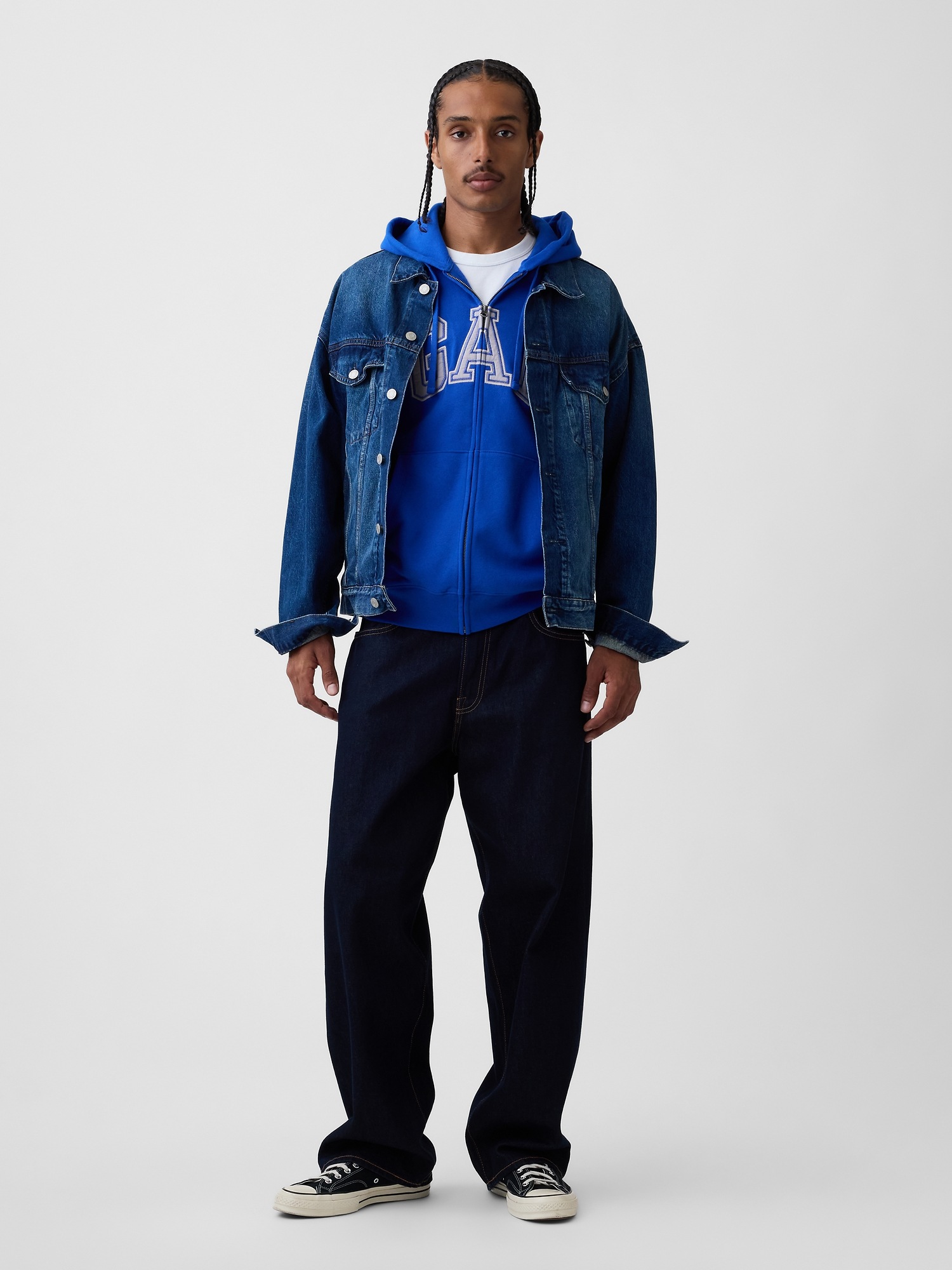 Мужские худи Gap Adult VintageSoft Arch Logo Zip — фото 2