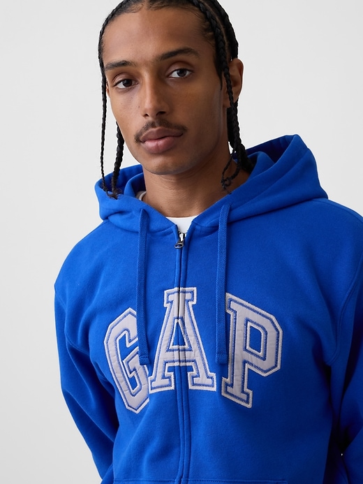 Image number 4 showing, Adult VintageSoft Arch Logo Zip Hoodie