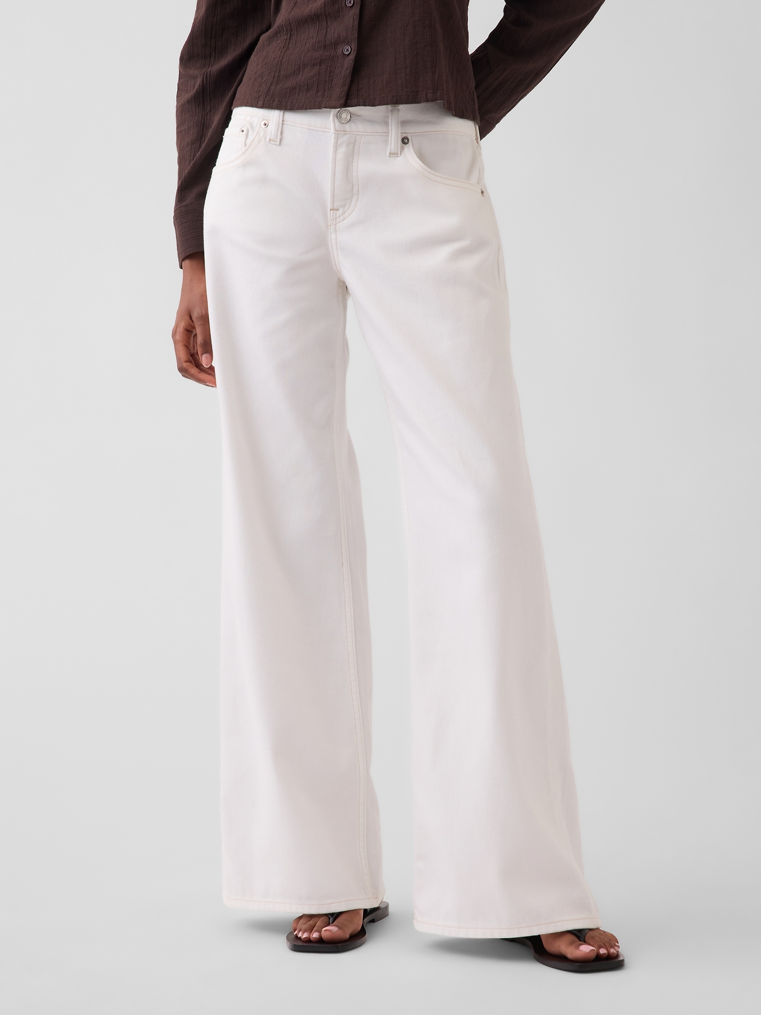 Low Rise UltraSoft Stride Wide-Leg Jeans