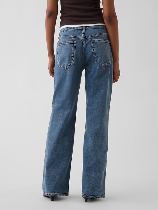 Image number 4 showing, Low Rise Baggy Flare Jeans
