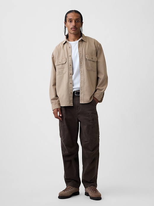 Image number 2 showing, UltraSoft Denim Relaxed Utility Shirt