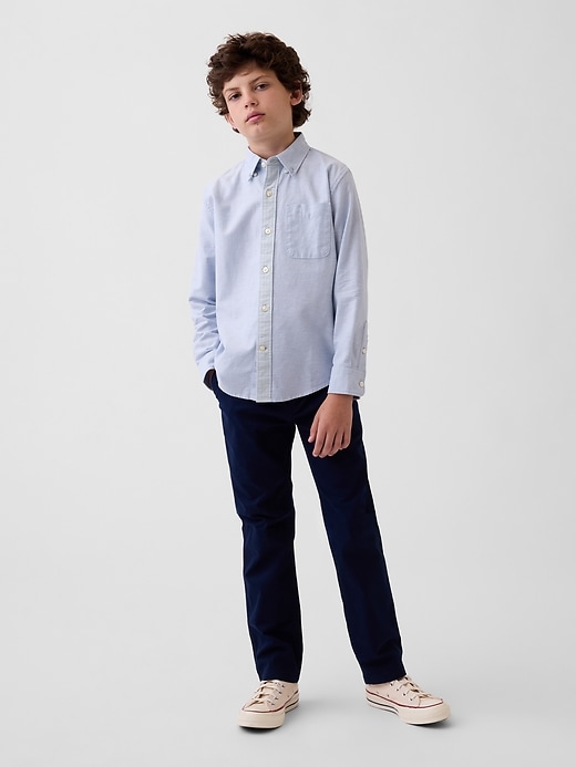Image number 1 showing, Kids Modern Uniform Slim Khakis