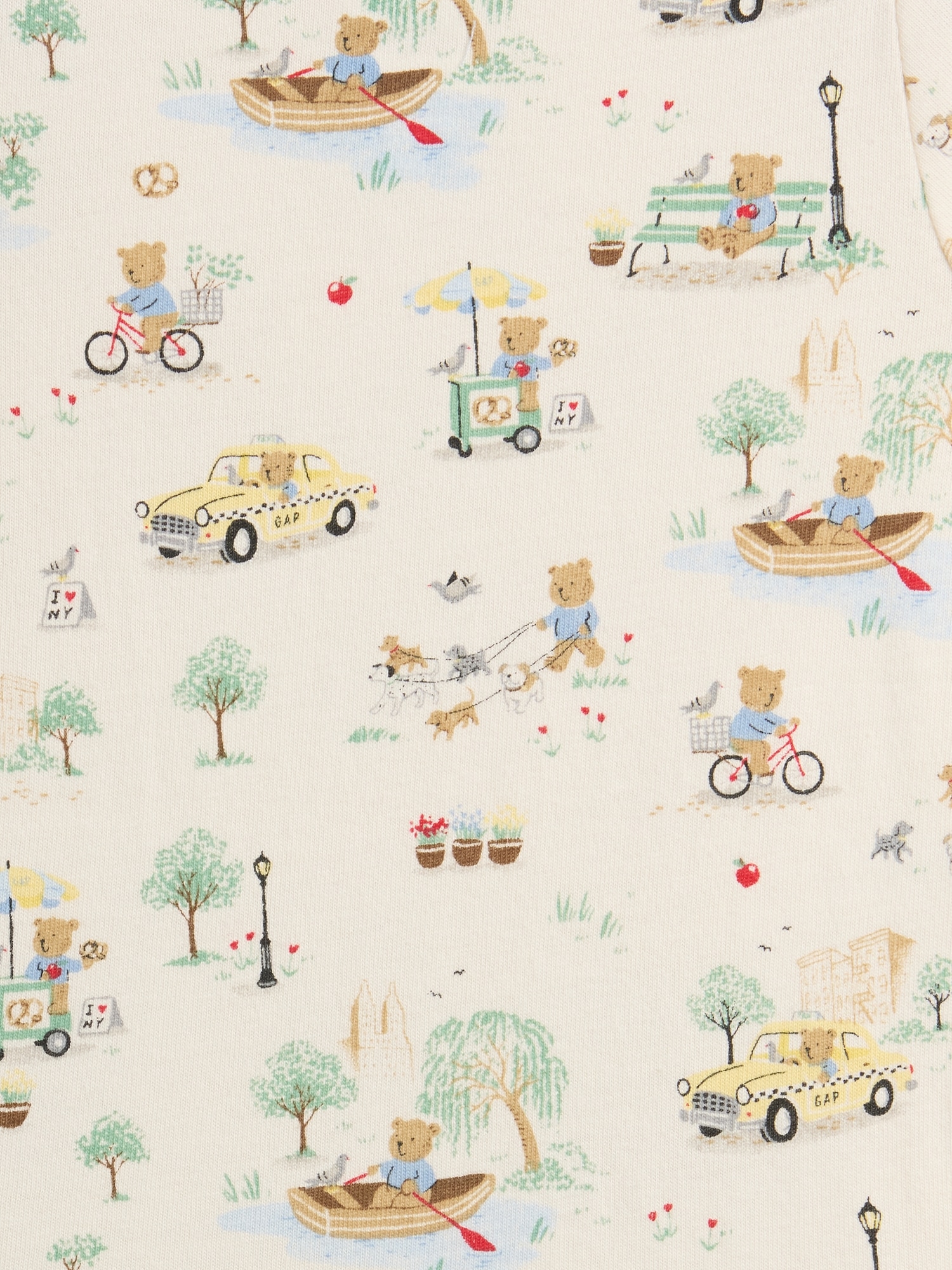 Baby First Favorites Organic Cotton Brannan Bear Toile Bodysuit