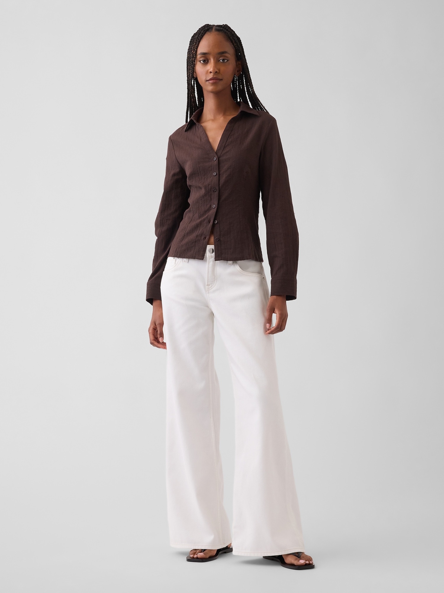 Low Rise UltraSoft Stride Wide-Leg Jeans