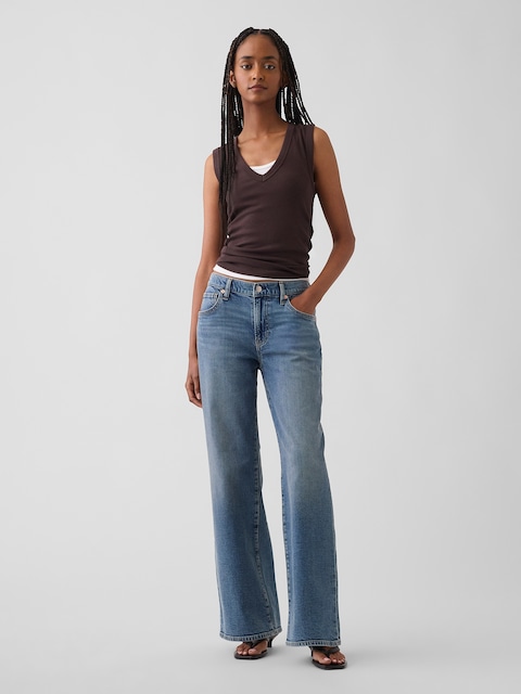 Low Rise Baggy Flare Jeans