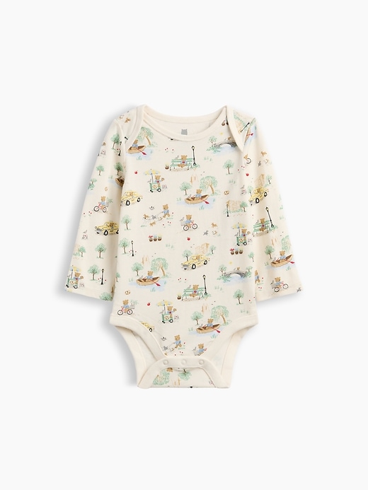 Image number 1 showing, Baby First Favorites Organic Cotton Brannan Bear Toile Bodysuit
