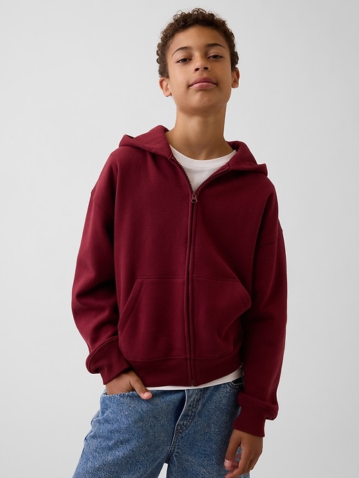 Image number 1 showing, Kids VintageSoft Relaxed Zip Hoodie