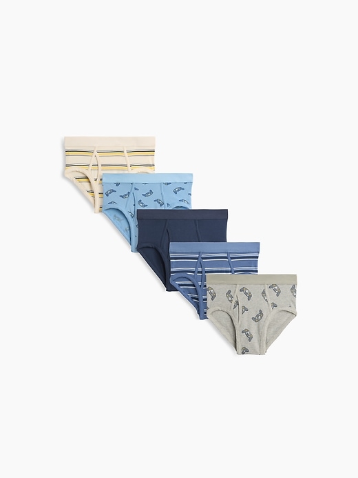 Image number 1 showing, Kids Organic Stretch Cotton Gaming Briefs (5-Pack)
