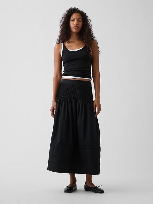 Image number 5 showing, Poplin Pintuck Maxi Skirt