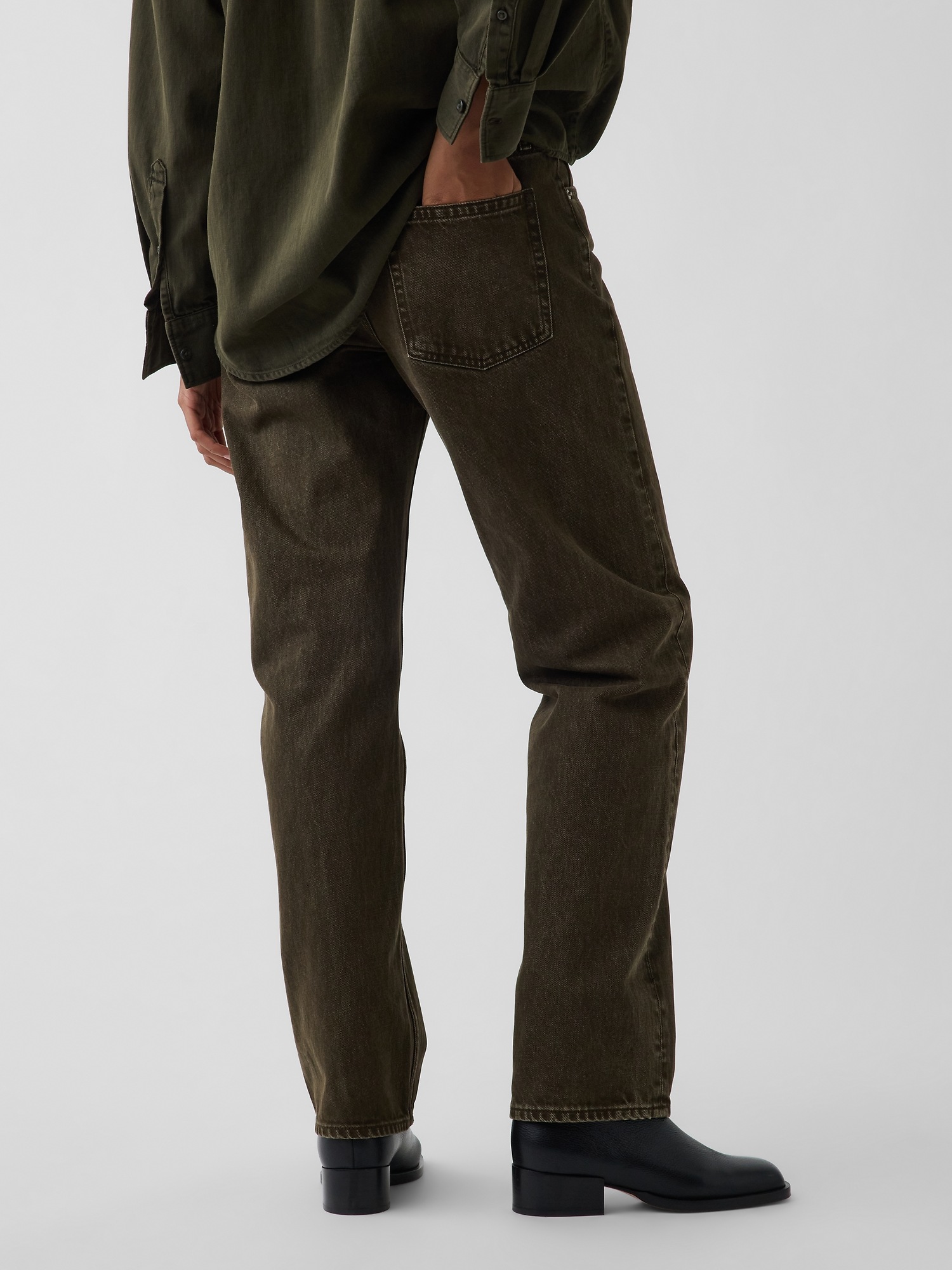 Женские джинсы Gap Mid Rise Straight Taper Jeans — фото 4
