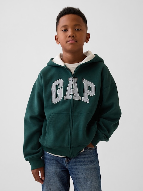 Kids VintageSoft Logo Zip Hoodie
