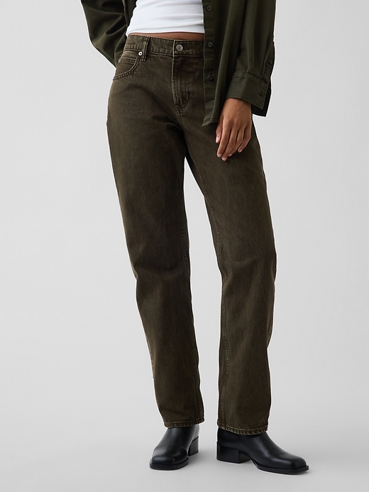 Image number 2 showing, Mid Rise Straight Taper Jeans