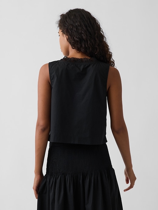 Image number 3 showing, Poplin Pintuck Shell Top