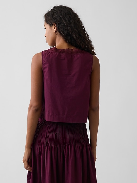 Image number 3 showing, Poplin Pintuck Shell Top