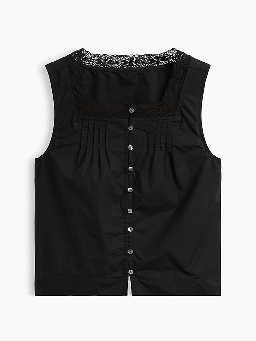 Image number 5 showing, Poplin Pintuck Shell Top