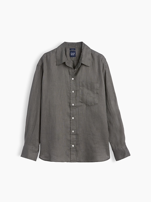 Image number 5 showing, 100% Linen Oversized Shirt