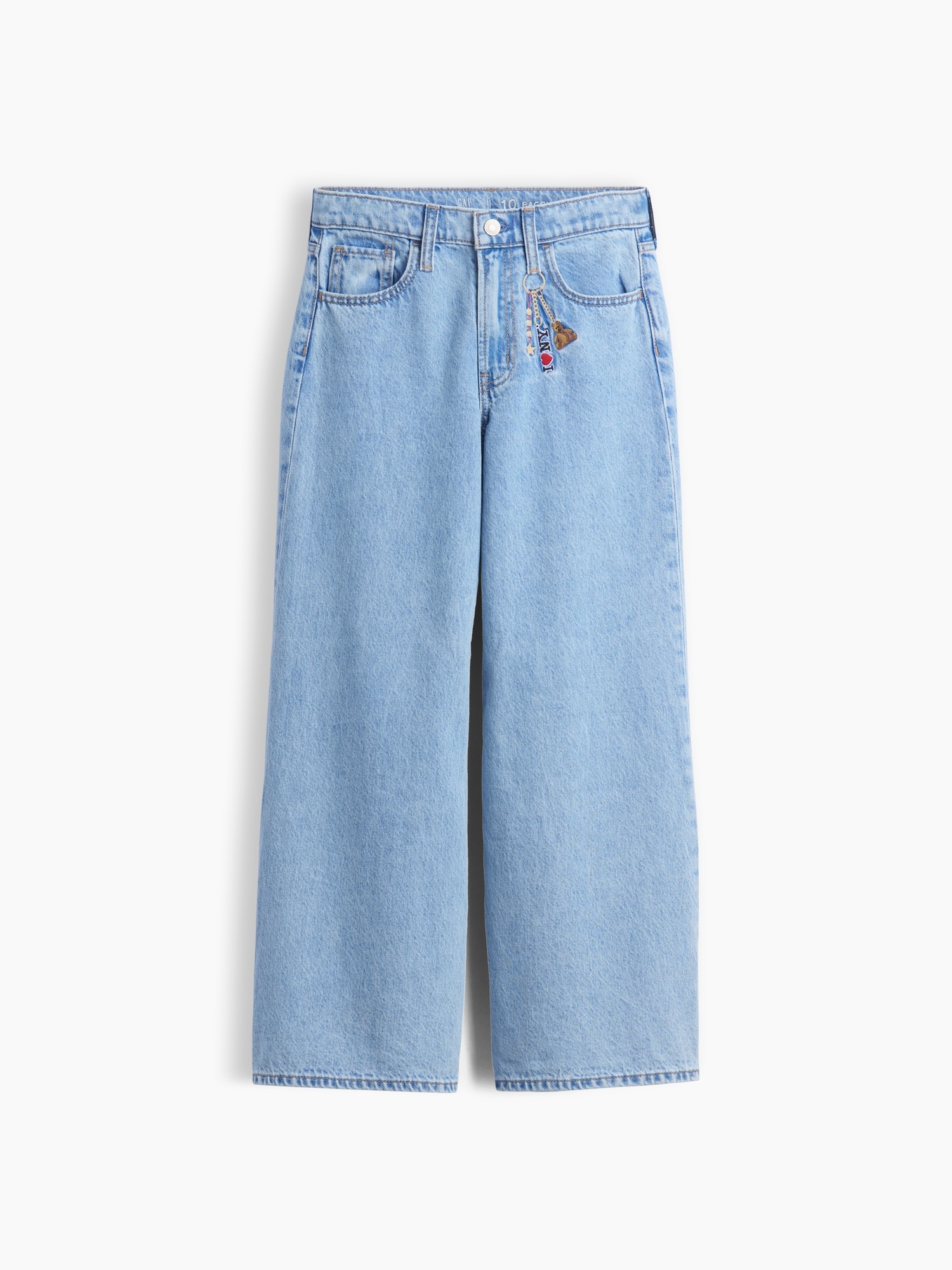 Детские джинсы Gap Kids Low Rise Embroidered I Heart NY Baggy Jeans — фото 2
