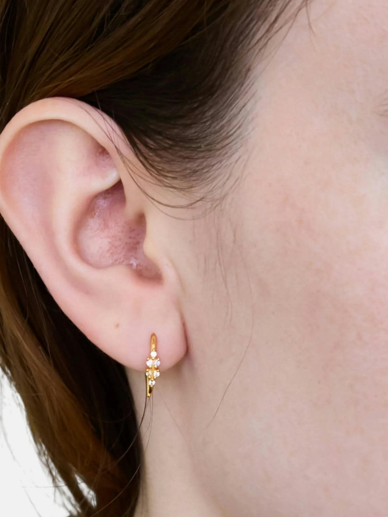Admiral Row Multi-stone Open Ear Huggies