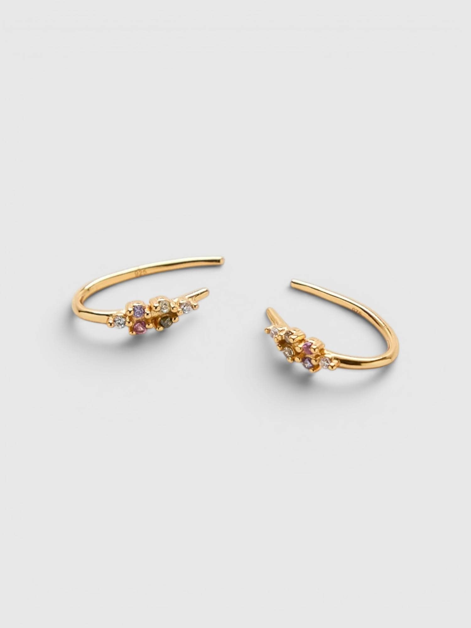 Admiral Row Multi-stone Open Ear Huggies