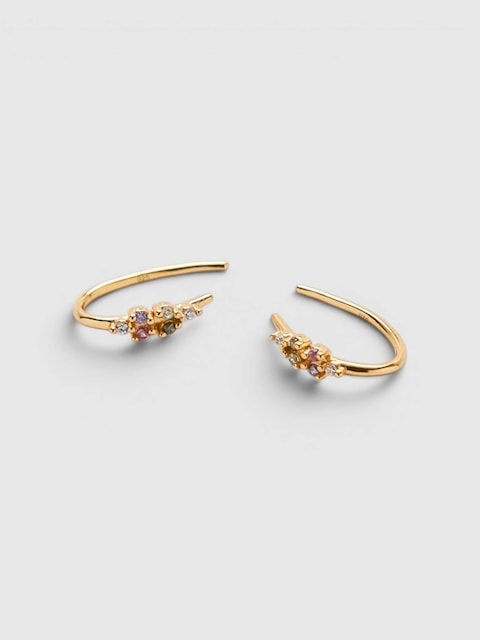 Admiral Row Multi-stone Open Ear Huggies