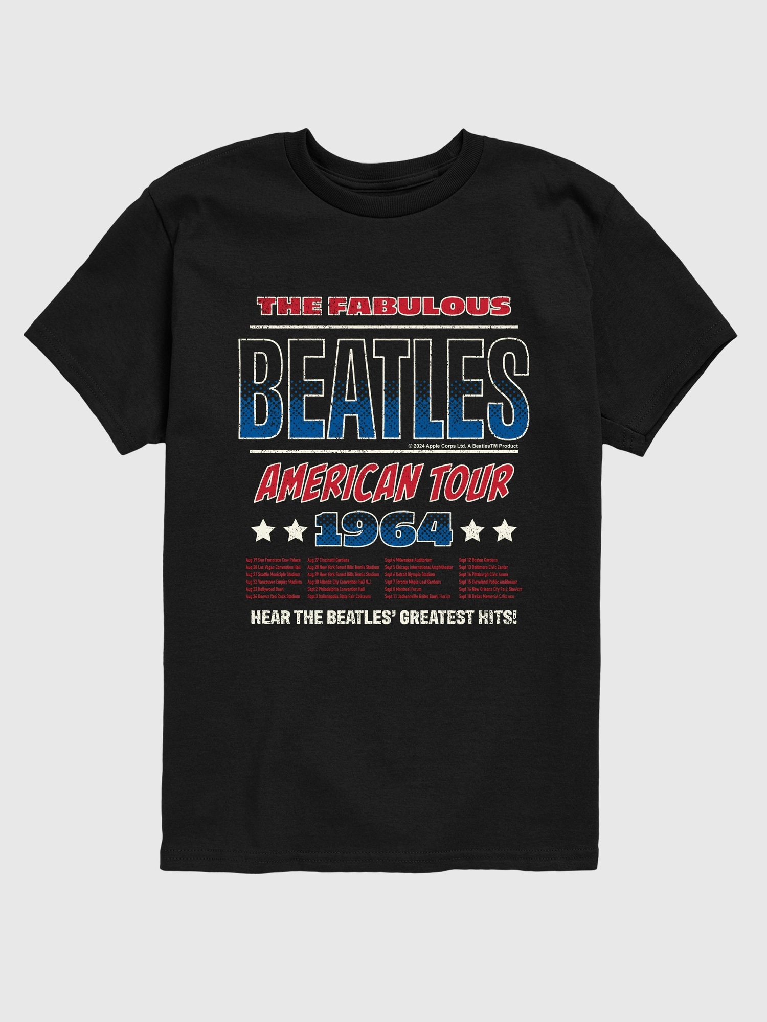 Kids The Beatles American Tour 64 Short Sleeve Graphic T-Shirt