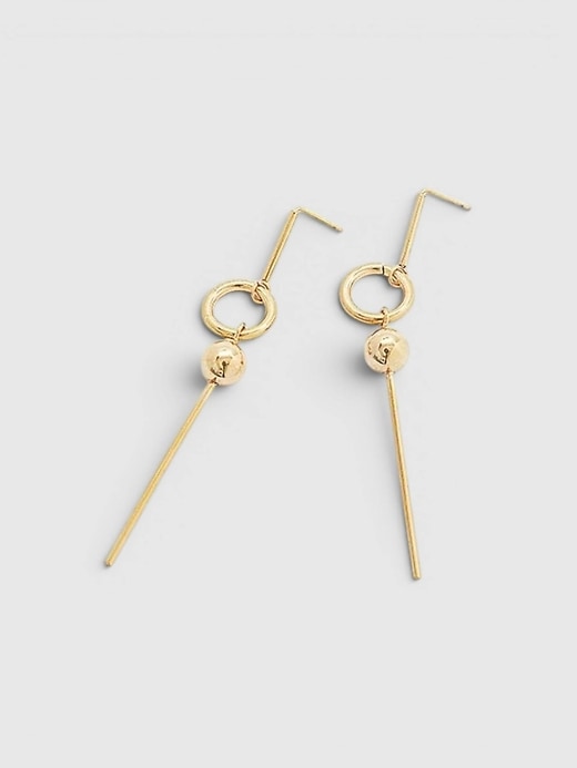 Image number 1 showing, Admiral Row Gold Geometric Circle Drop Earrings