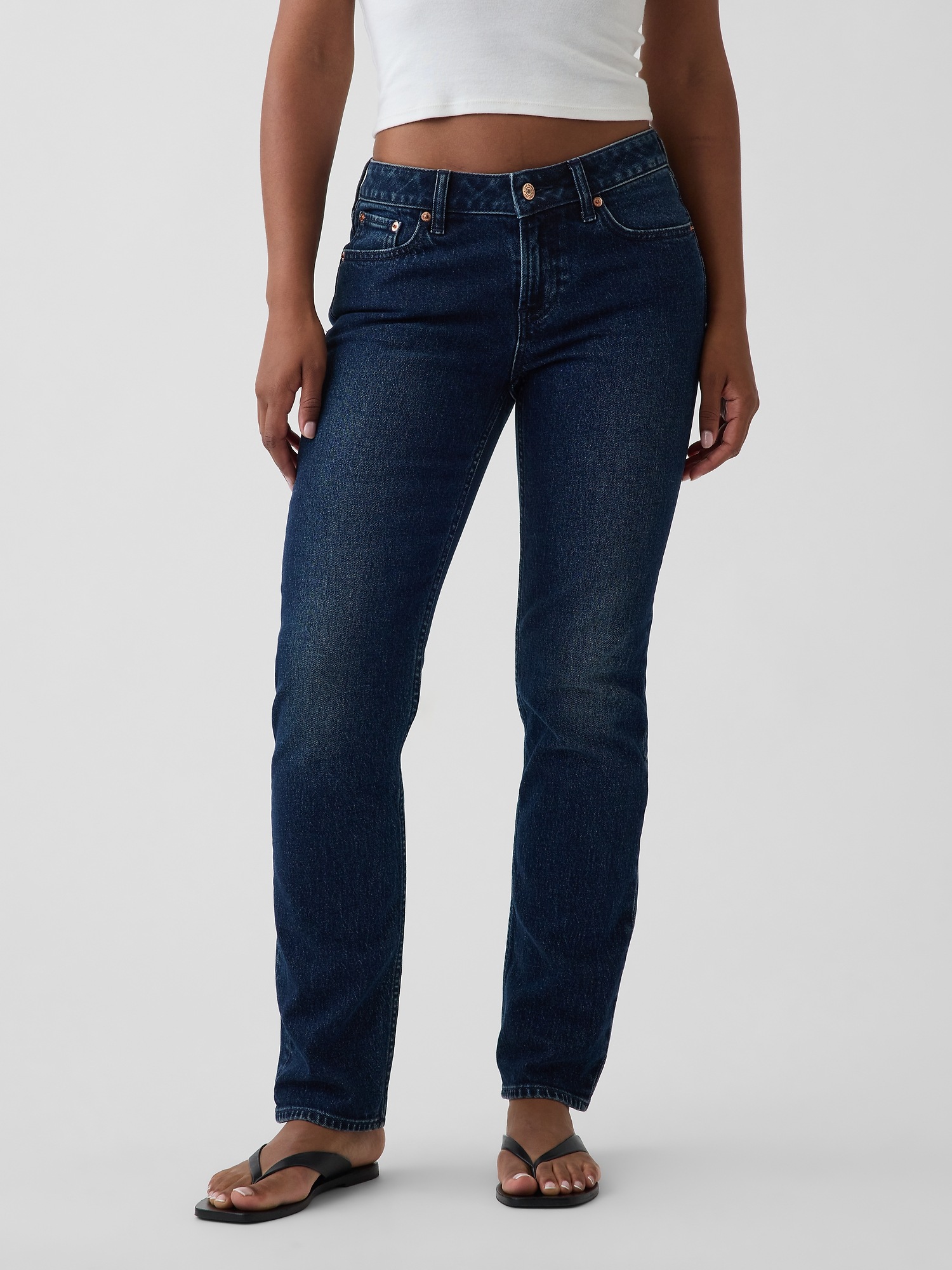 Женские джинсы Gap Curvy Low Rise '90s Slim Straight Jeans — фото 2