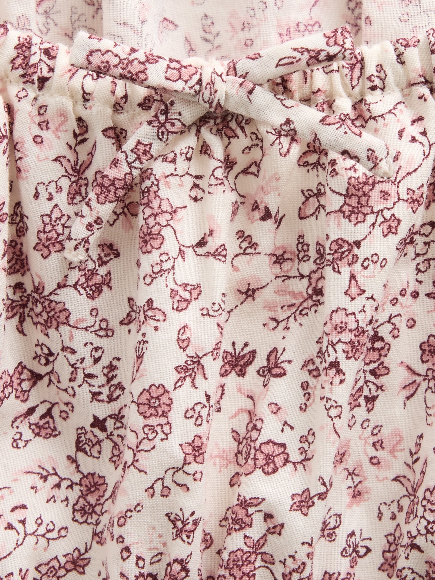 Детский топ Gap Puff-Sleeve Top, цвет: Бордовый с принтом — фото 5