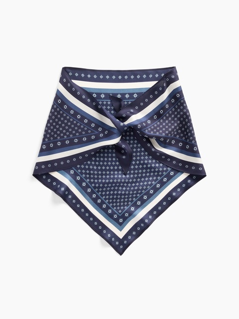 100% Silk Oversized Triangle Bandana Scarf