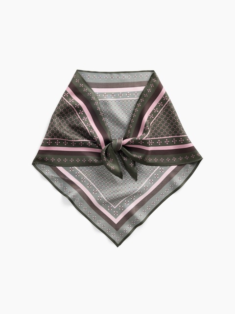 100% Silk Oversized Triangle Bandana Scarf
