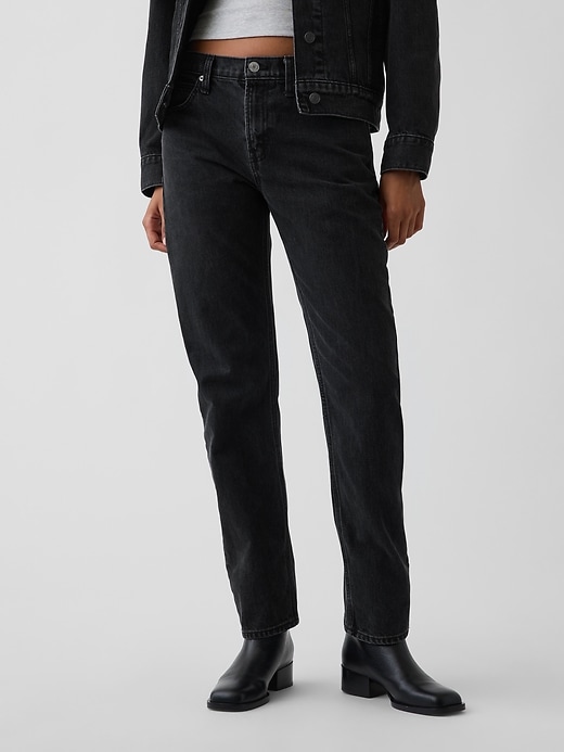 Image number 2 showing, Mid Rise Straight Taper Jeans