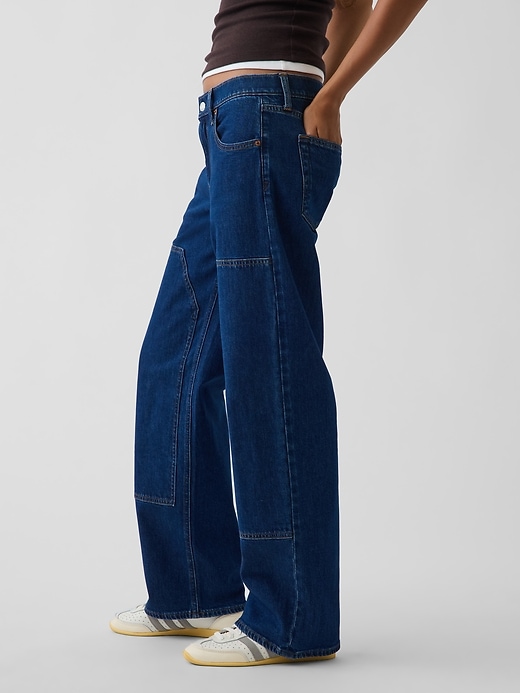 Image number 3 showing, Low Rise Double-Knee '90s Loose Jeans