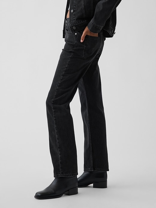 Image number 3 showing, Mid Rise Straight Taper Jeans