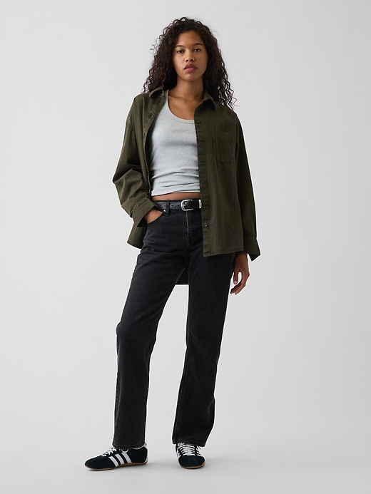 Image number 6 showing, Mid Rise Straight Taper Jeans
