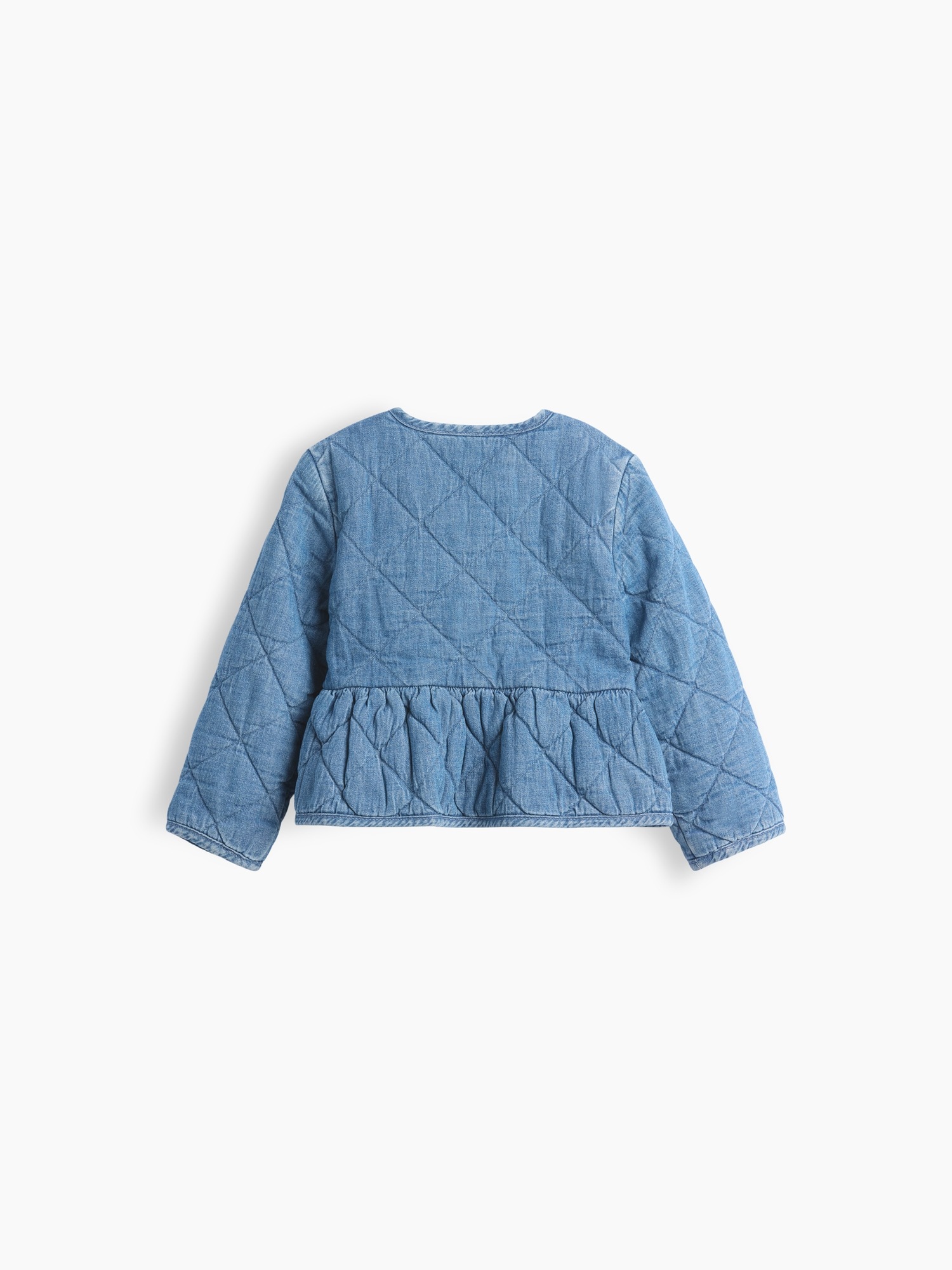 Куртка Gap Quilted Peplum Jacket для малышей, цвет: Средняя варка — фото 2