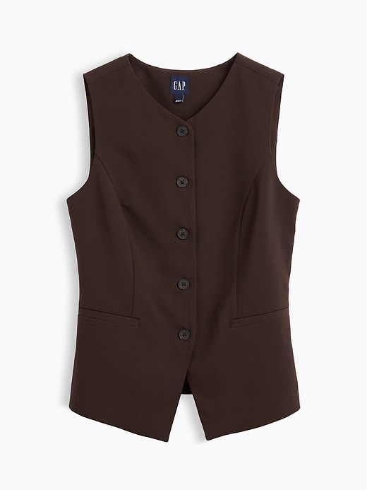 Image number 5 showing, High-Neck Longline Vest