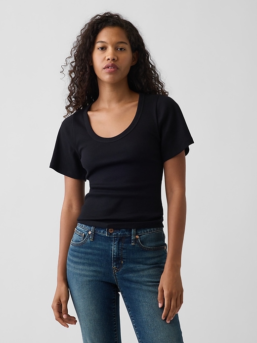 Image number 1 showing, Rib Scoop T-Shirt