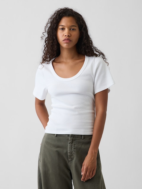Rib Scoop T-Shirt