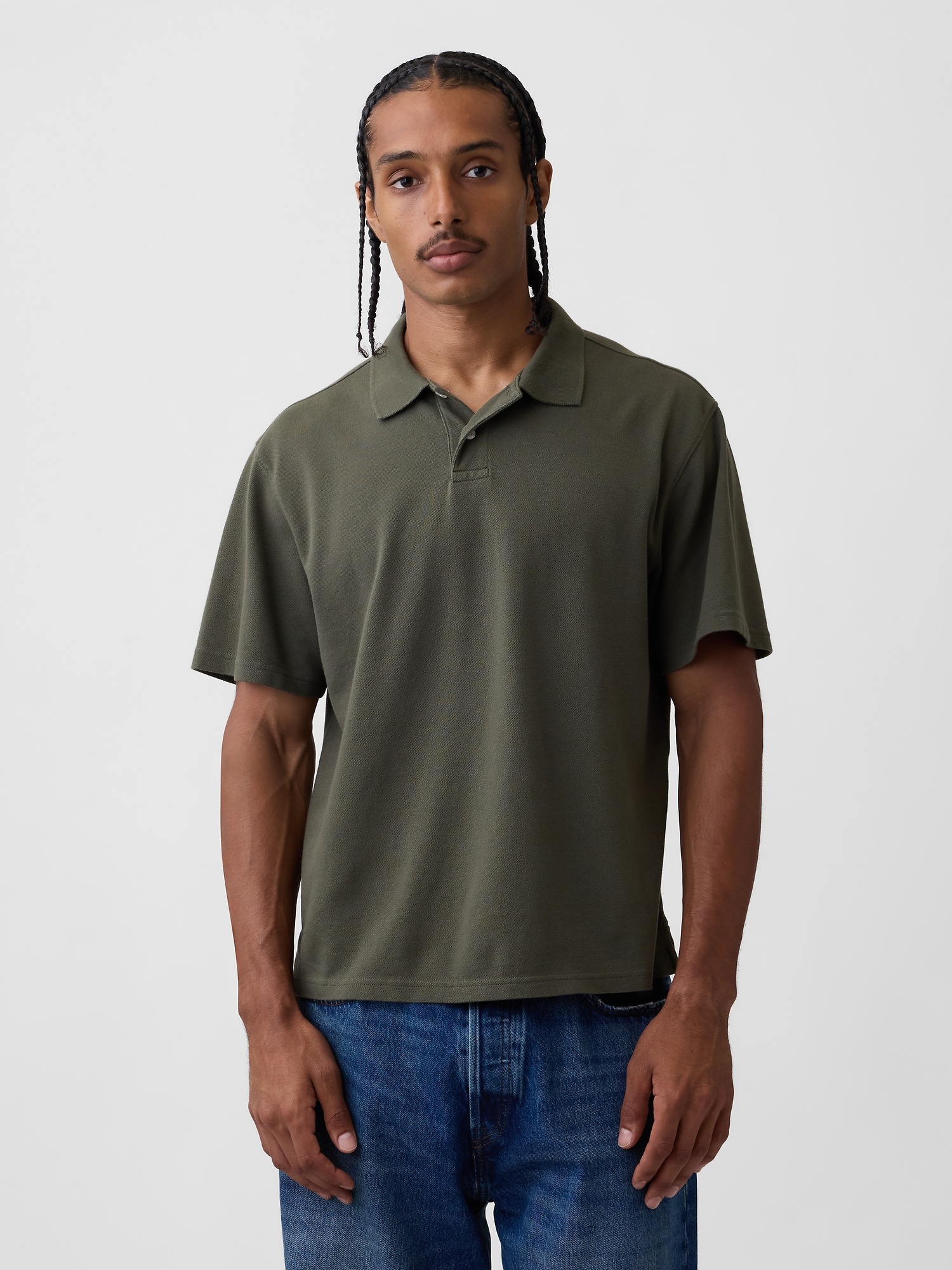 Мужские топы Gap Relaxed Pique Polo