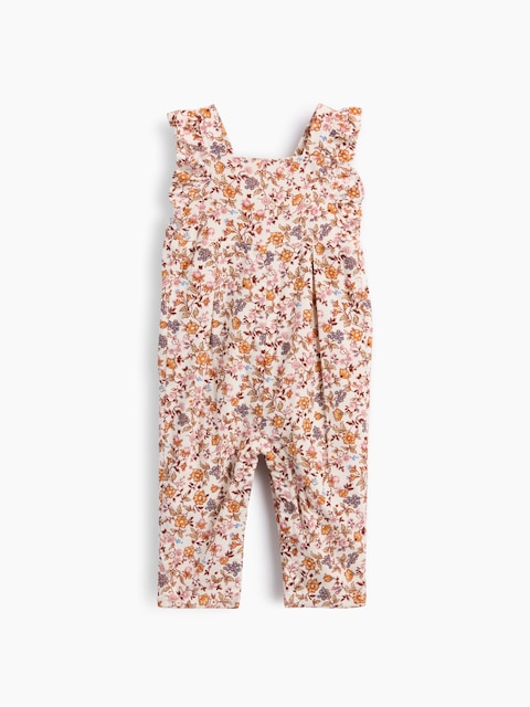 Baby Floral Corduroy Overalls