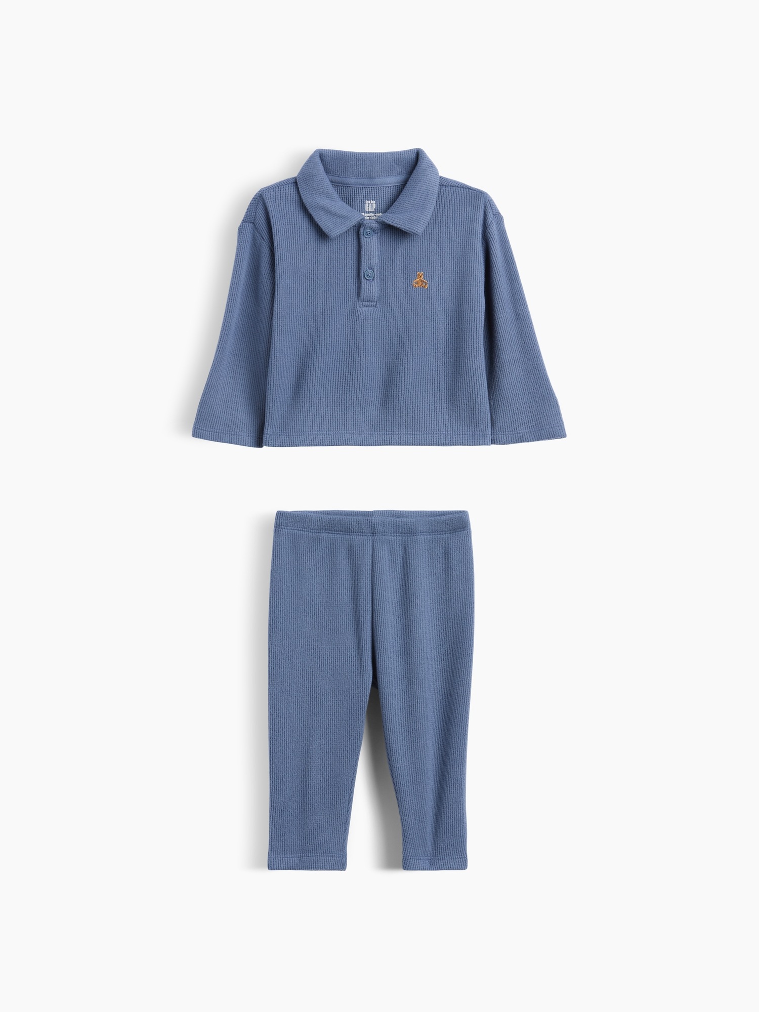 Gap Baby Softspun Waffle Polo Outfit Set