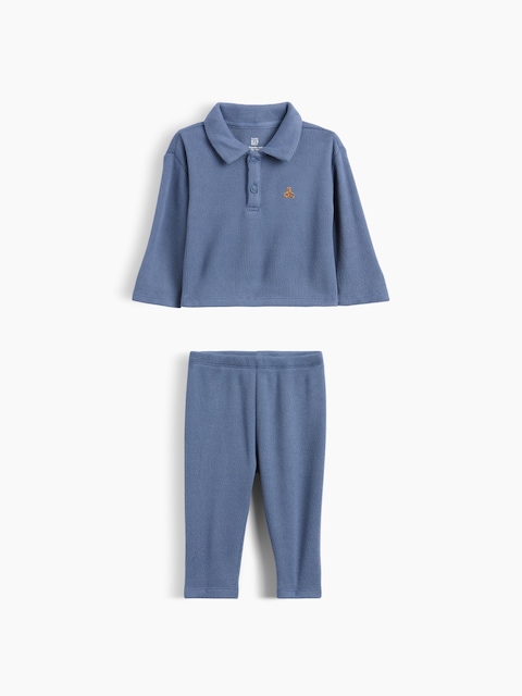 Baby Softspun Waffle Polo Outfit Set