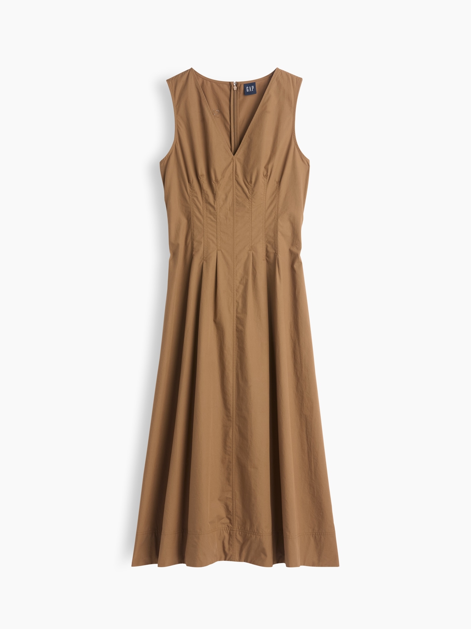 Женские платья Gap Poplin V-Neck Cinched Maxi Dress — фото 4