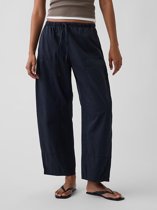 Image number 2 showing, Poplin Easy Double-Knee Barrel Pants