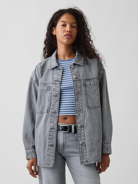 Denim Oversized Shirt Jacket