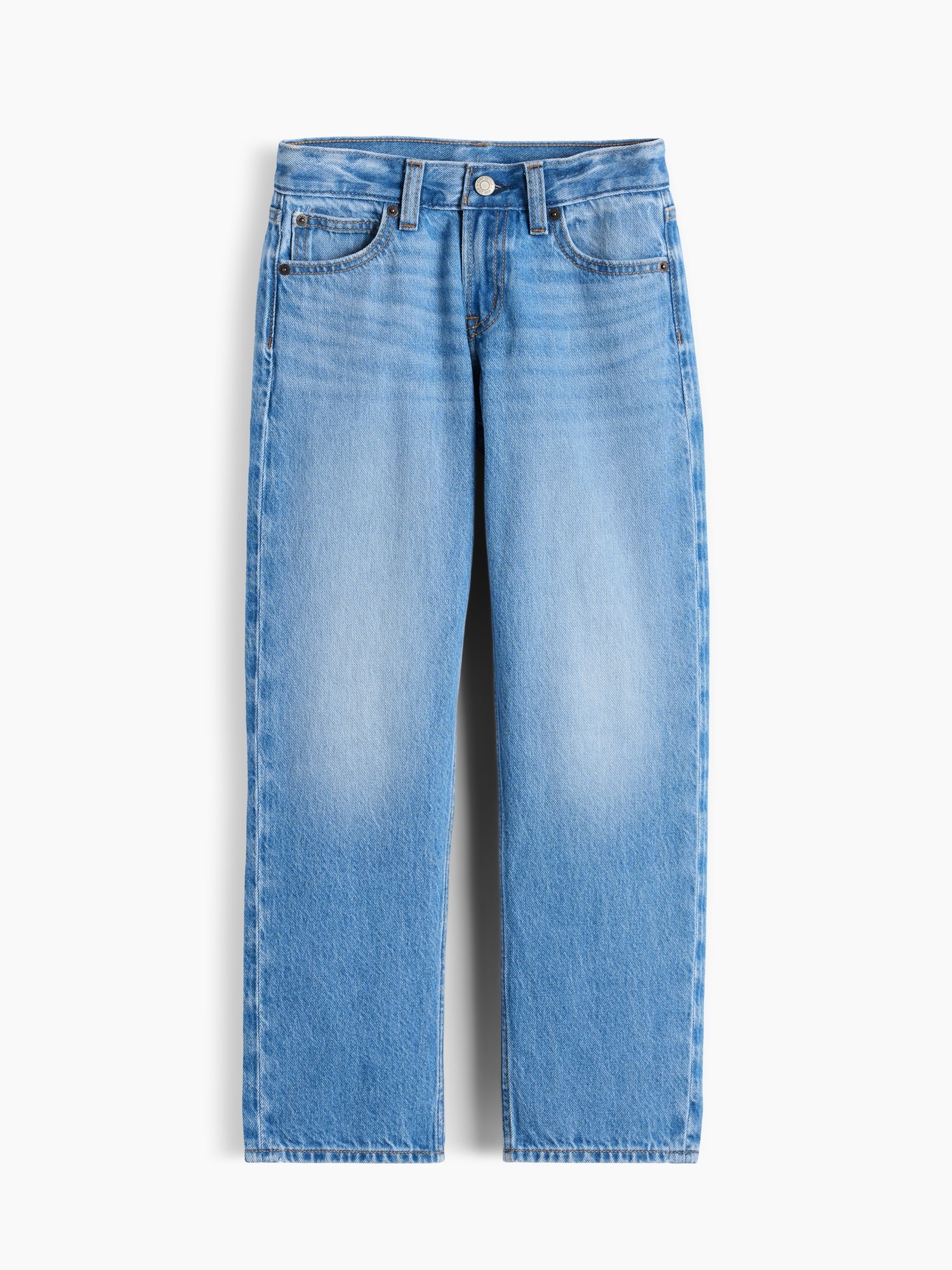Kids Mid Rise Straight Taper Jeans