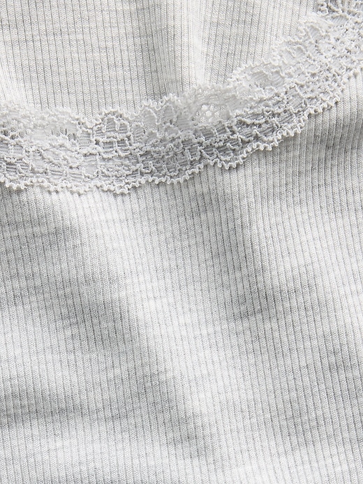 Image number 4 showing, Mini Rib Lace-Trim PJ Tank Top