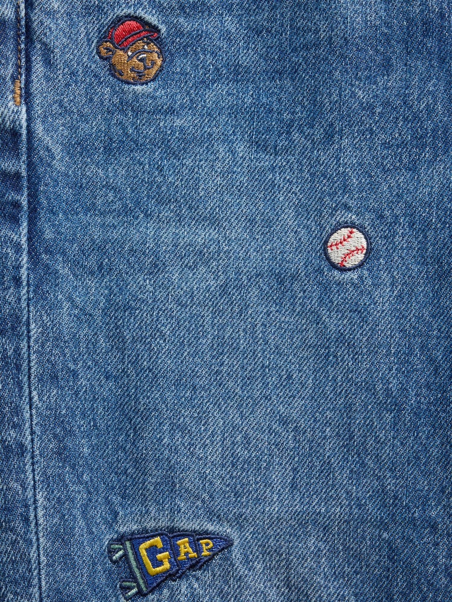 Детские джинсы Gap Baby & Toddler Embroidered Pull-On Baggy Jeans — фото 4